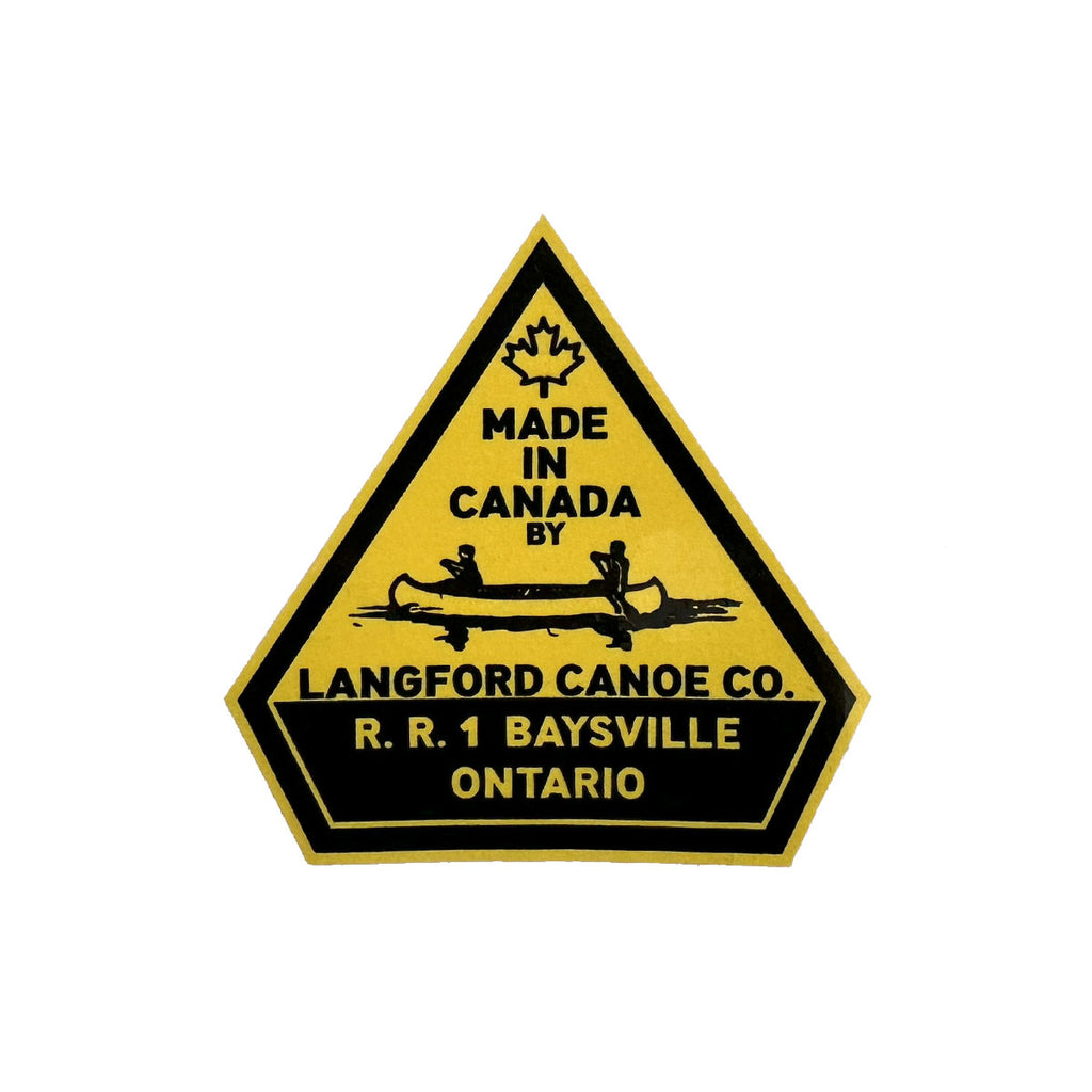 Langford Canoe Sticker Yellow