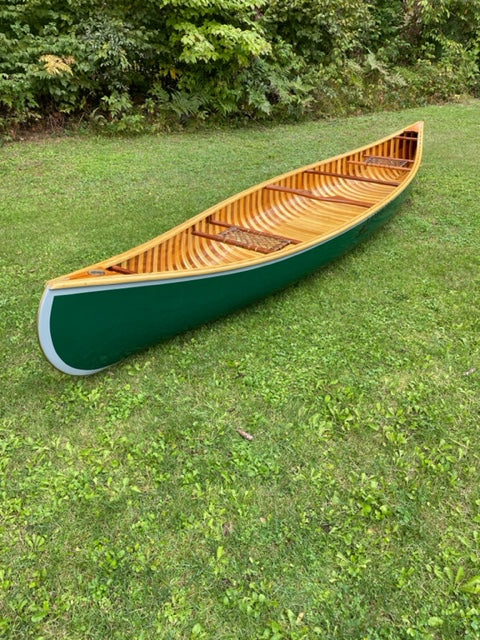 SOLD > 16’ Huron custom painted in the iconic Taylor Statten Wapomeo camp colors.