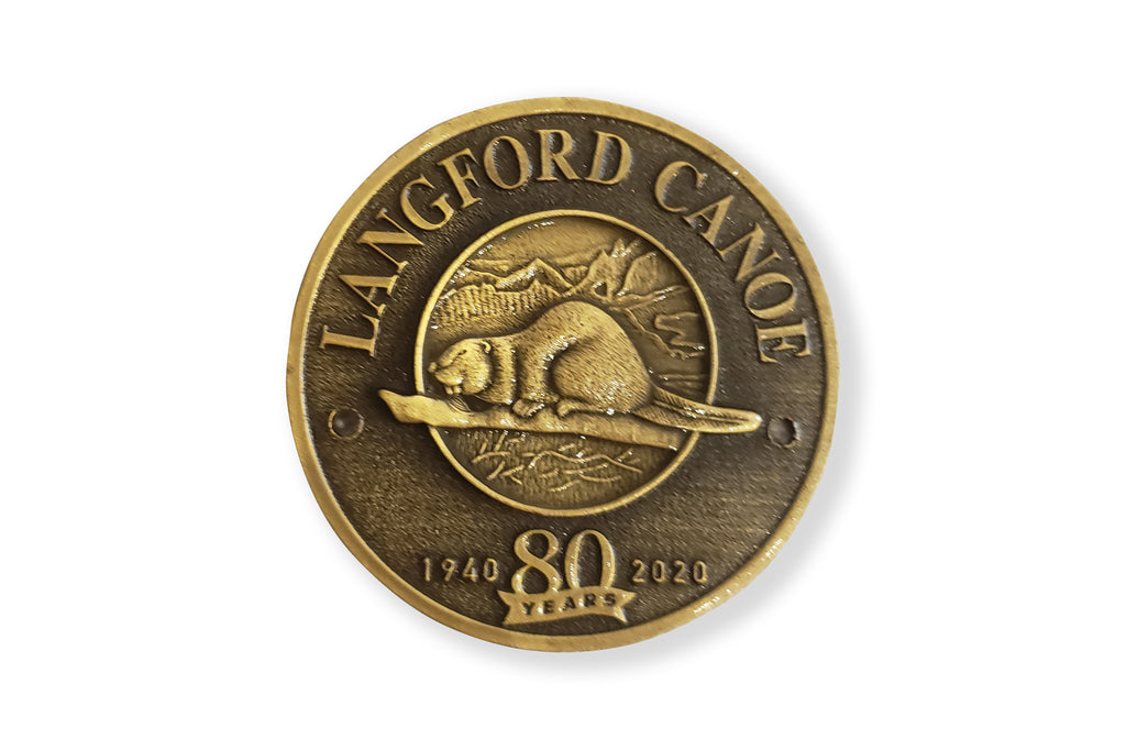 Langford Canoe 80th Anniversary Brass Medallion